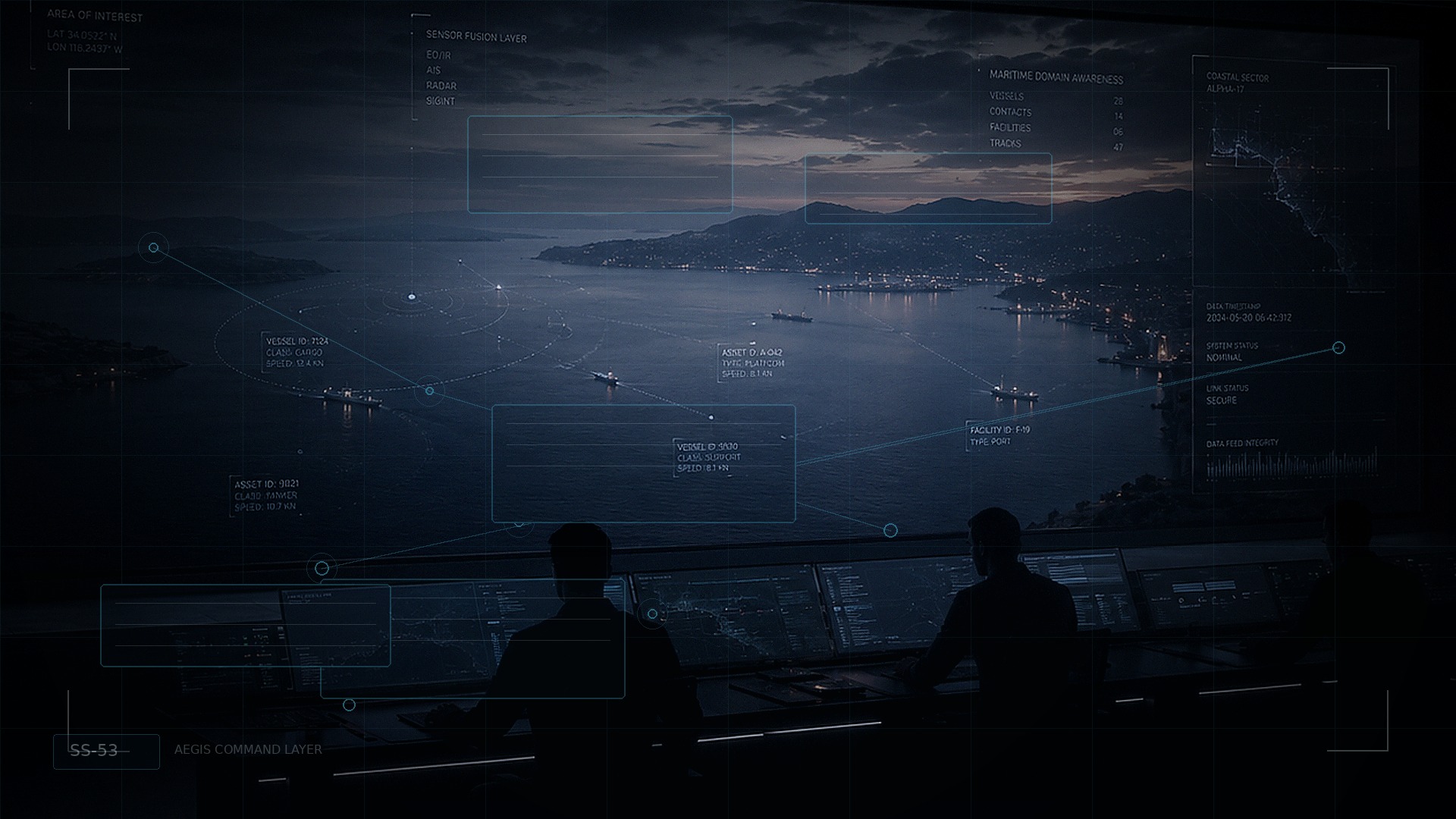 AEGIS command layer interface concept for operator-reviewed workflows and mission command.