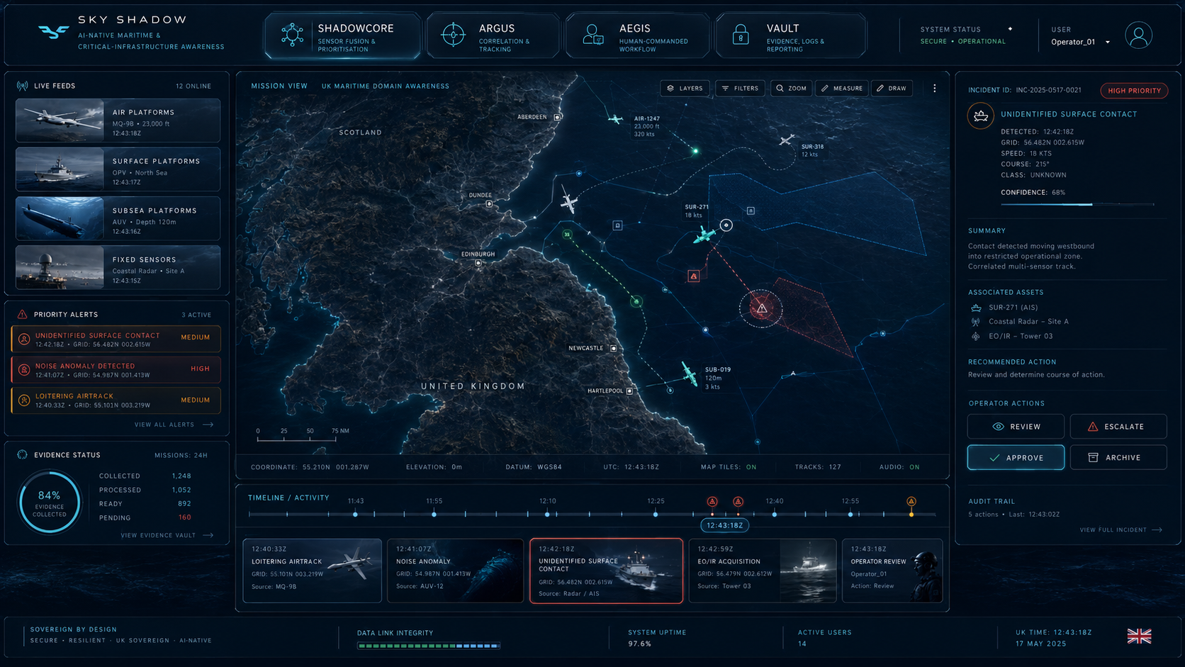 Operator workflow context cinematic evidence visual