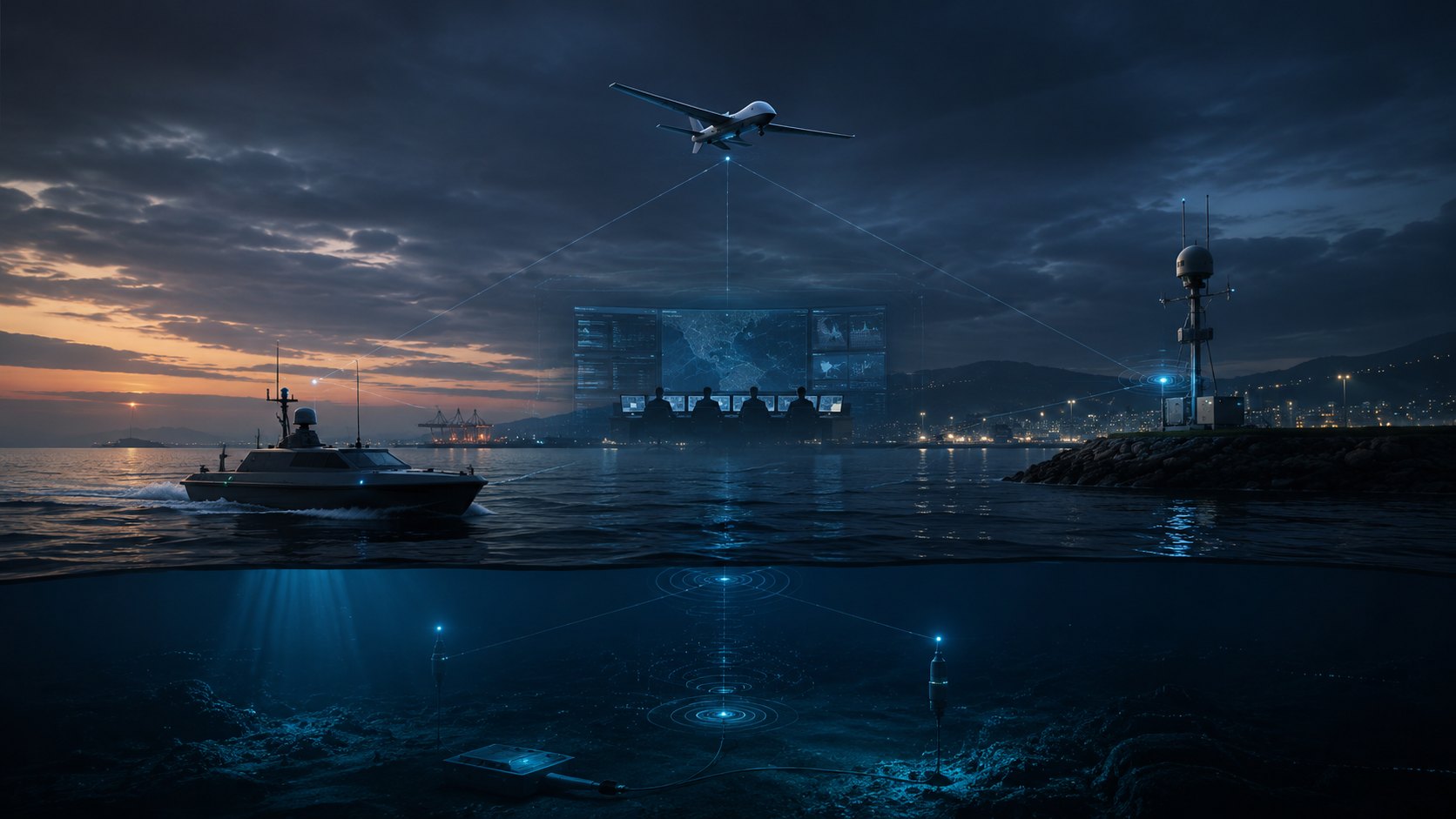 Multi-domain sensing and maritime watch visual