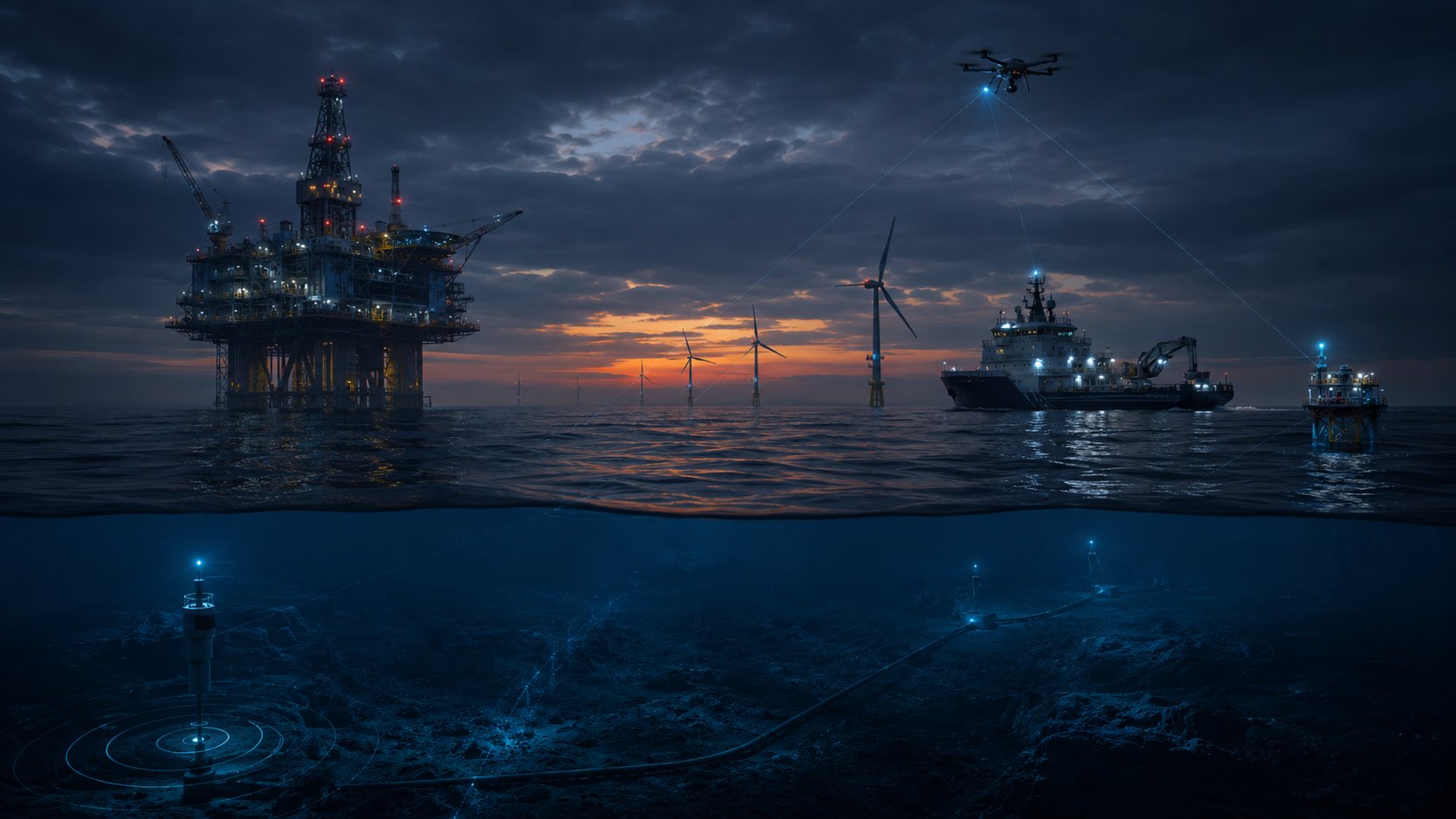 Offshore energy platform sensor watch