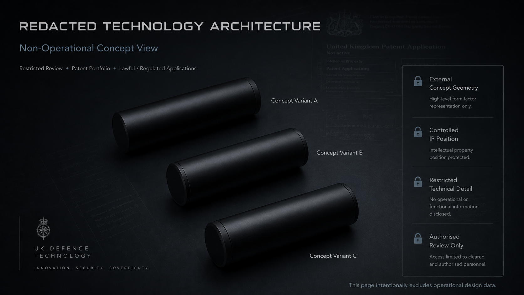 Redacted technology architecture cinematic evidence visual