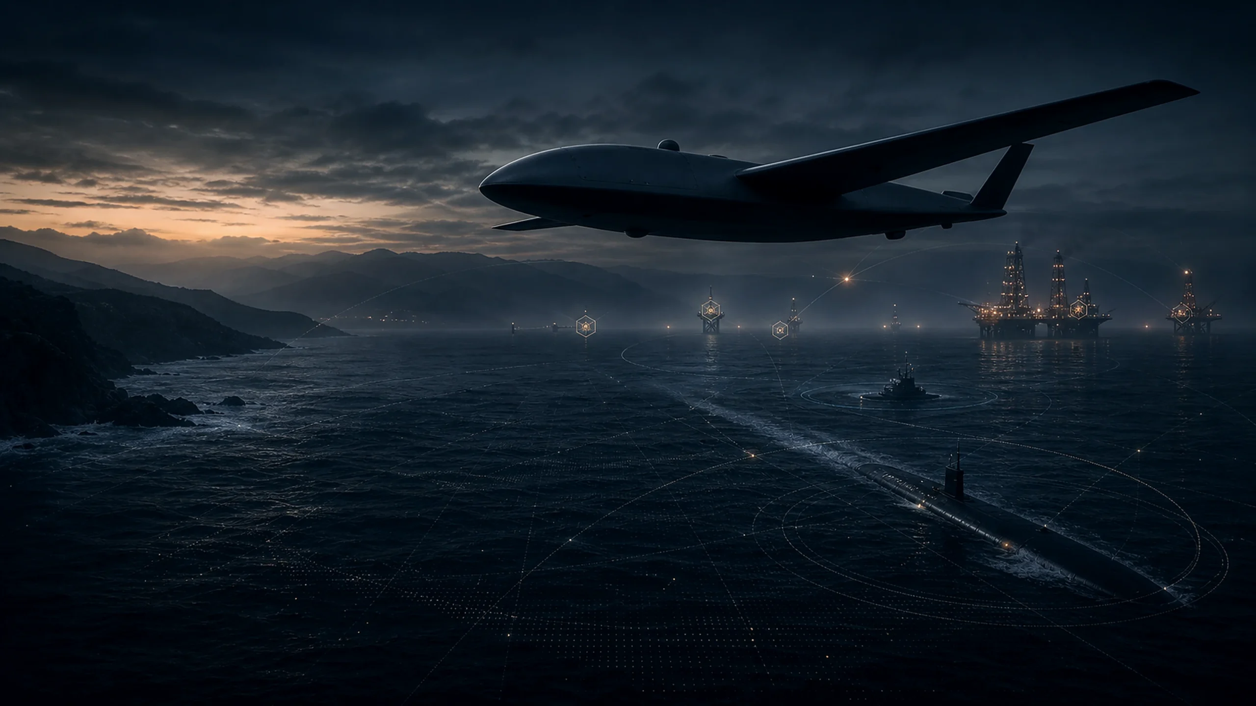 Autonomous maritime and air platform family visual